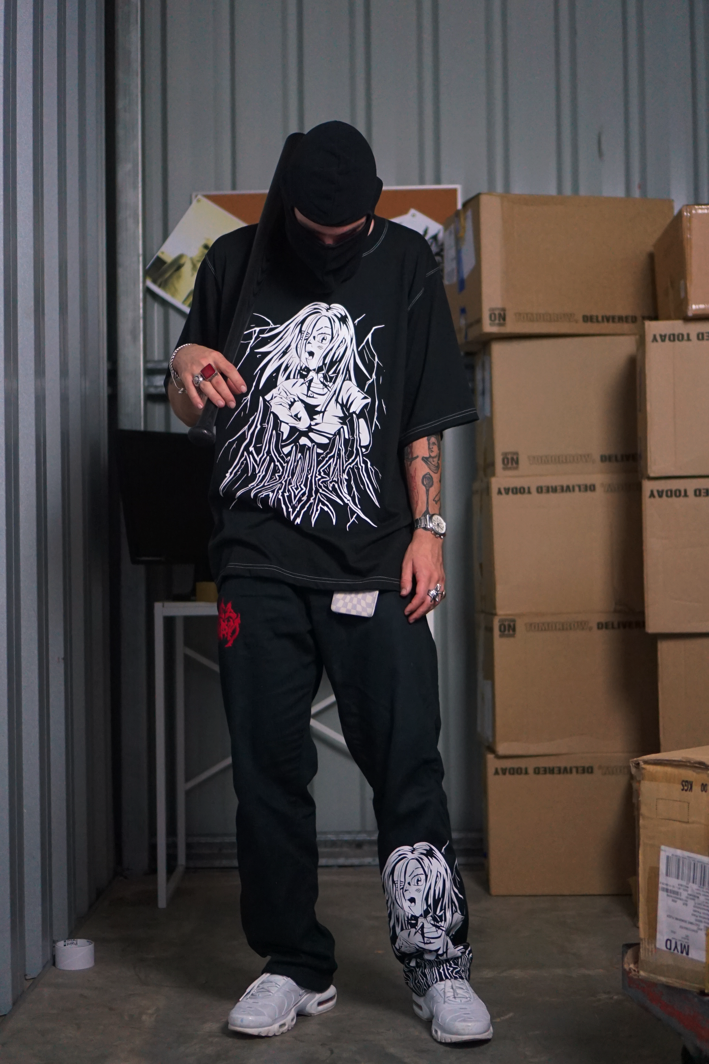 "STORMBREAK" BLACK ANIME OVERSIZE TEE